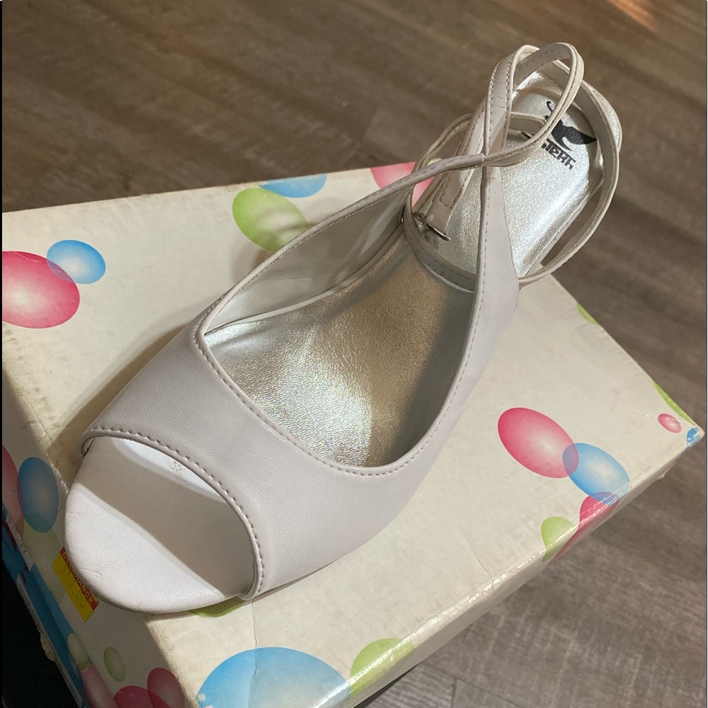 White Sling Back Sandals